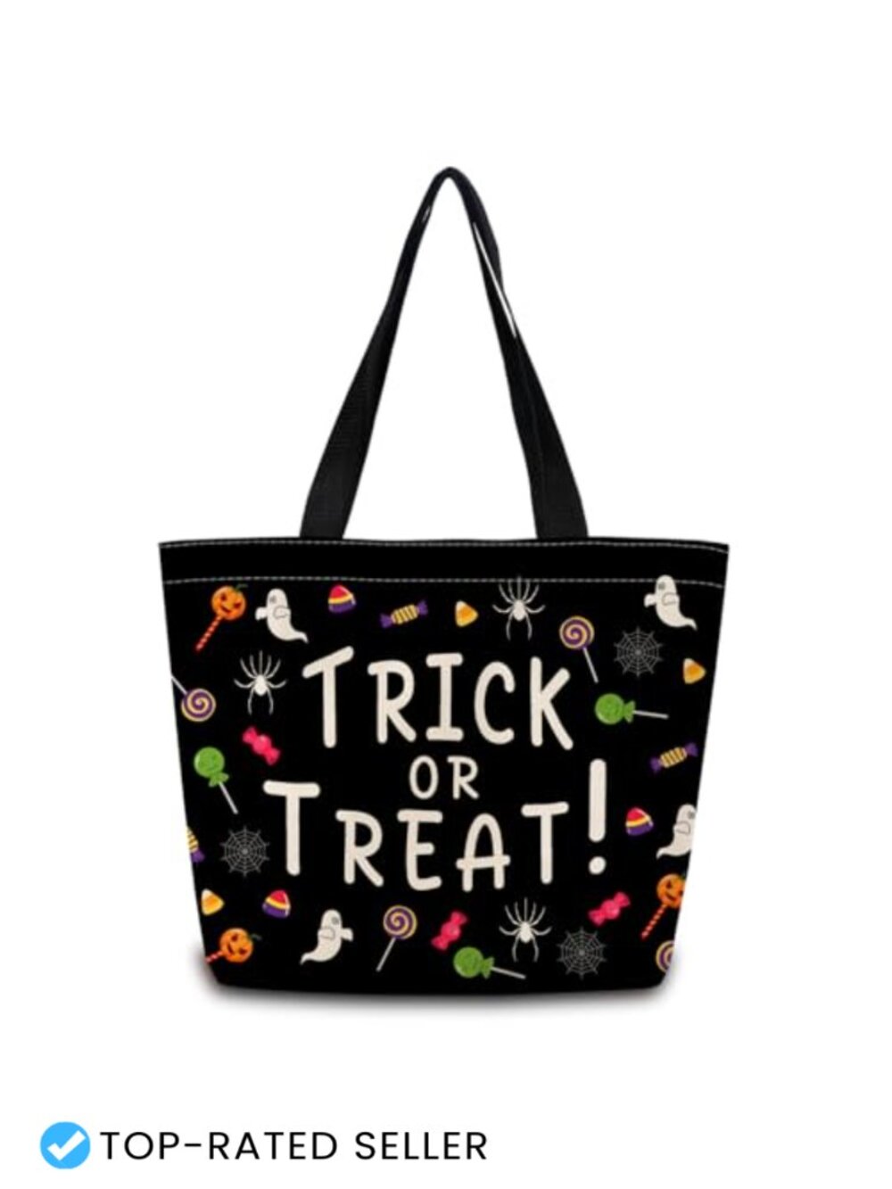 Reusable Grocery Tote Bag with Zipper Pocket